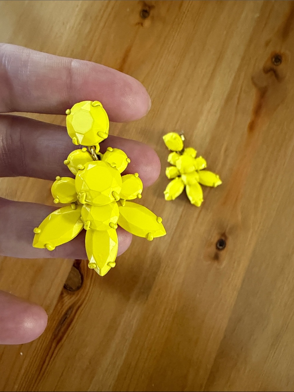 J. Crew Yellow Statement Earrings